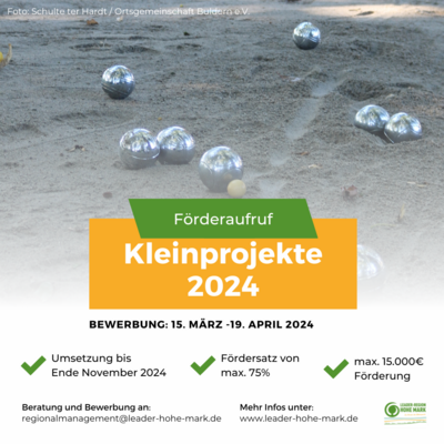 LEADER-Region Hohe Mark Kleinprojekte