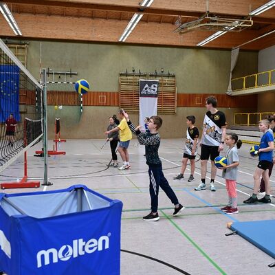 Volleyball: Aufschl&auml;ge &uuml;ben mit Dennis