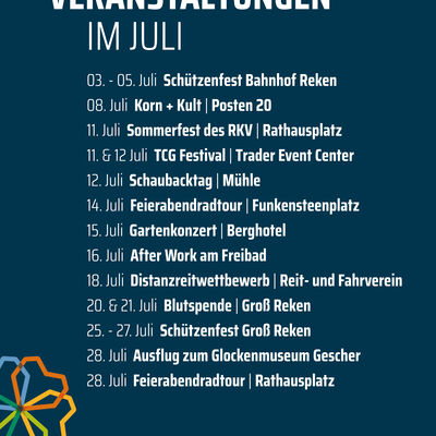 Veranstaltungen im Juli